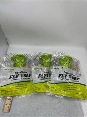 Rescue Disposable Fly Trap - Lime Green (3 Pack)
